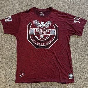 American Fighter 4X Men’s Maroon TShirt